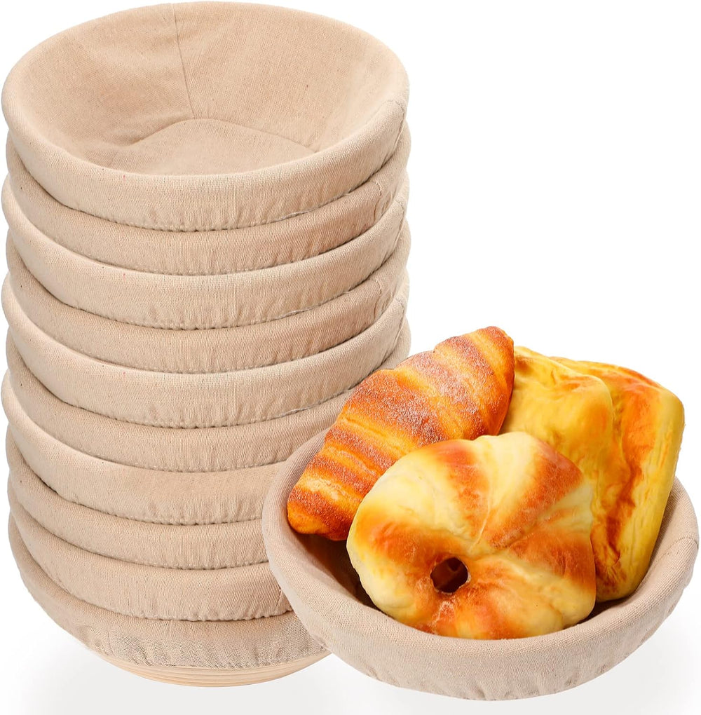Patelai 10Pcs Banneton Bread Proofing Basket Banneton Baskets Bulk,8 Inch