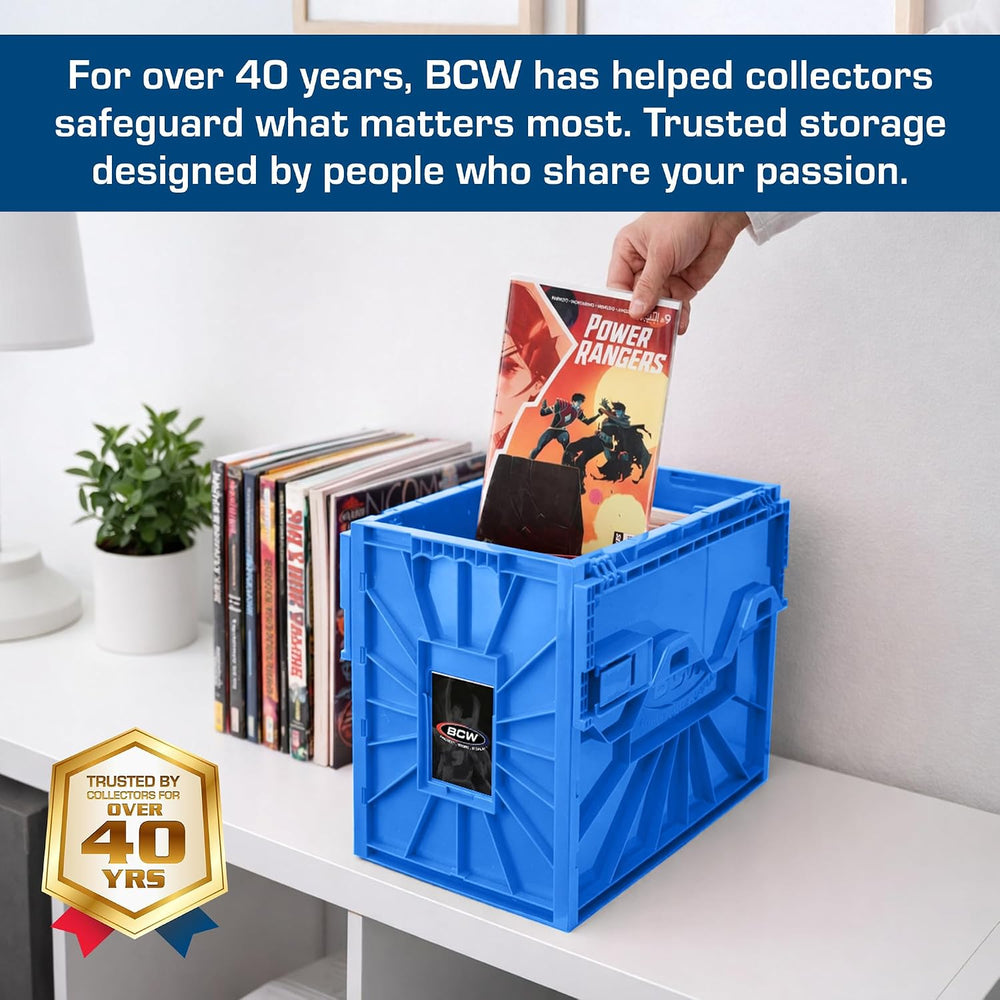 BCW Short Comic Book Bin, Holds 150 Comics Each, Blue, 5 Pack
