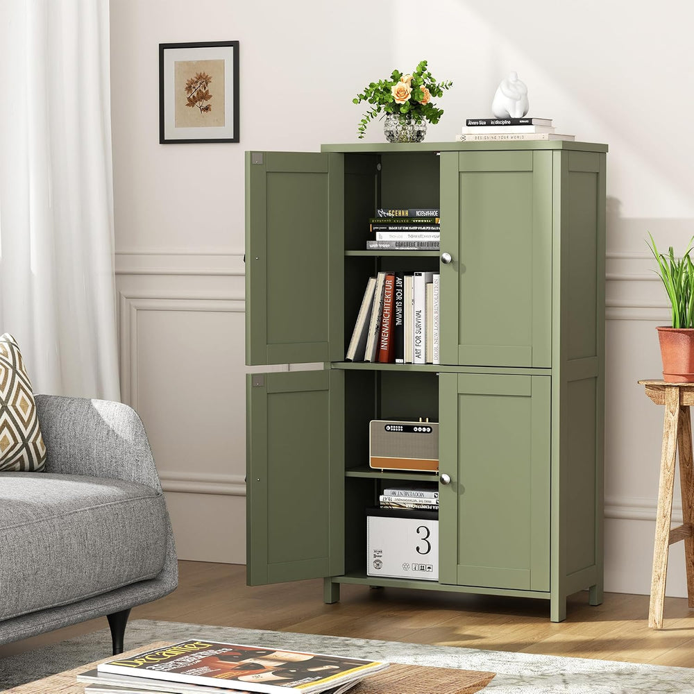 Shintenchi Bathroom Storage Cabinet with Doors and Shelves, Floor Cabinets fo...