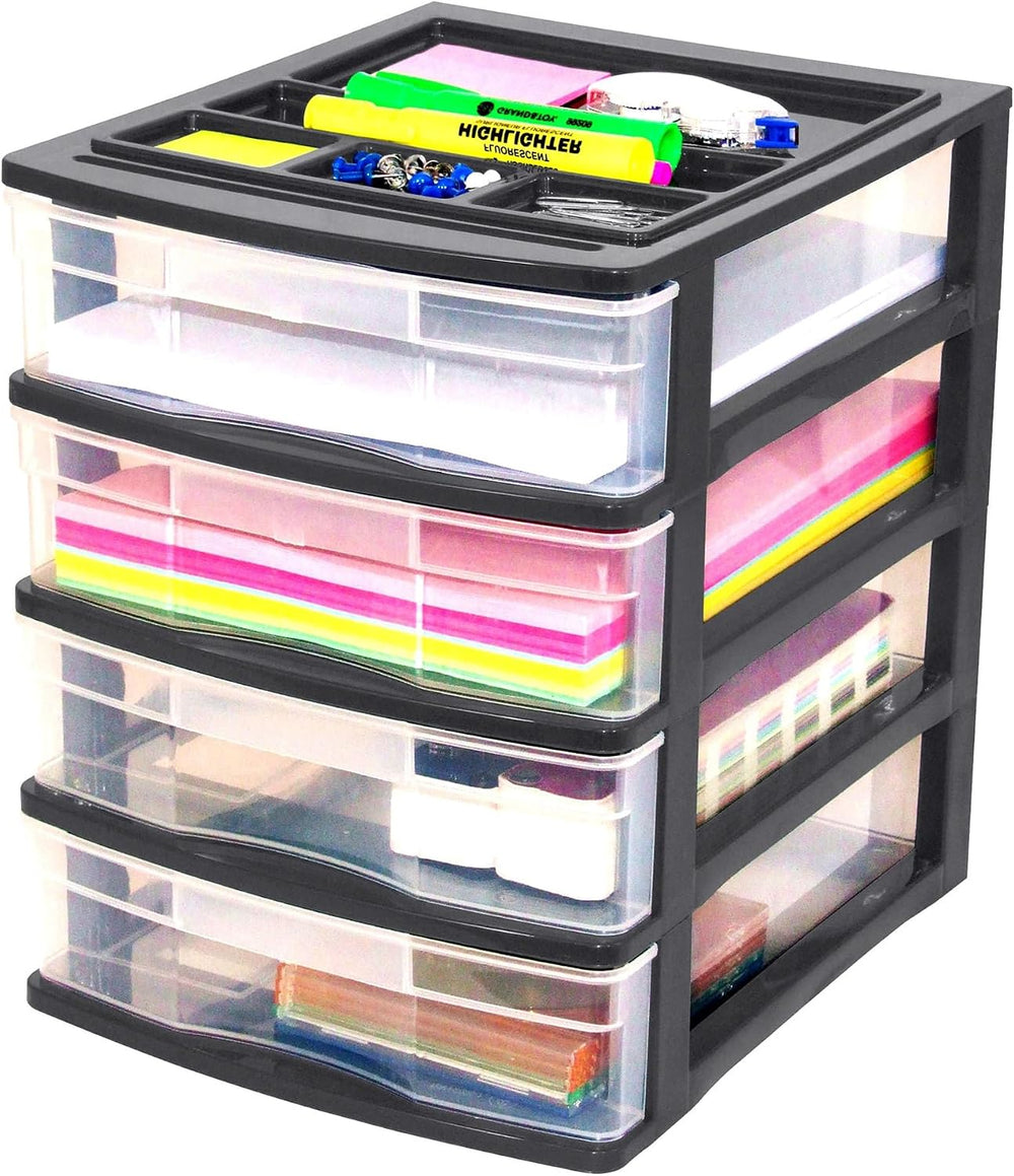 Gracious Living 4 Drawer Desktop & Countertop Organizer w/Organization Li...