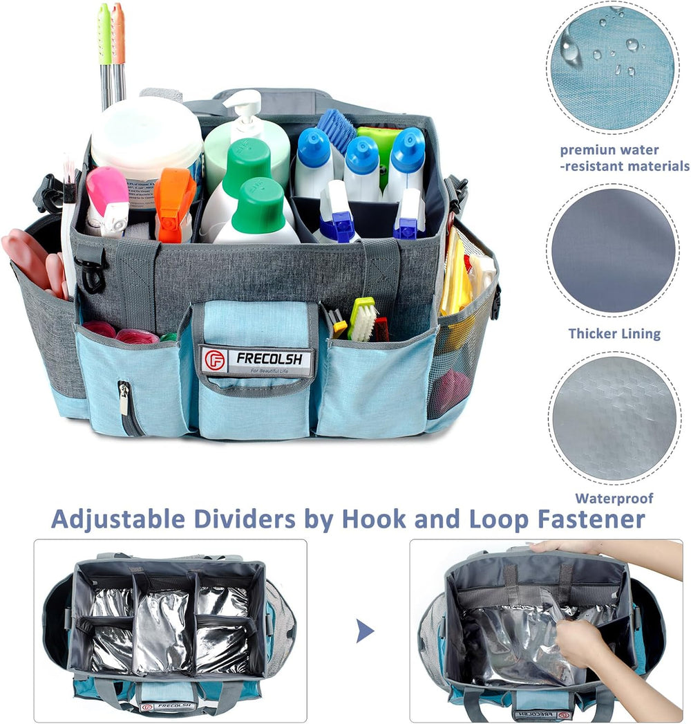 13" Cleaning Caddy for Cleaning Supplies, Cleaning Bag for Housekeepers