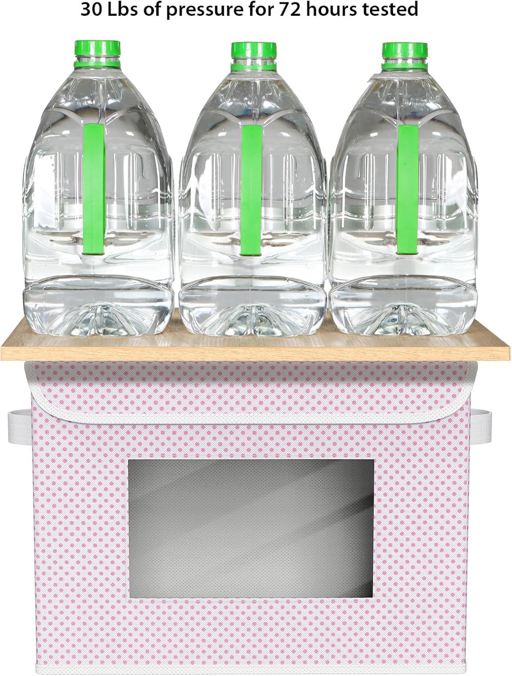 Univivi Fabric Foldable Storage Boxes with Lids, 4 Pack, Pink