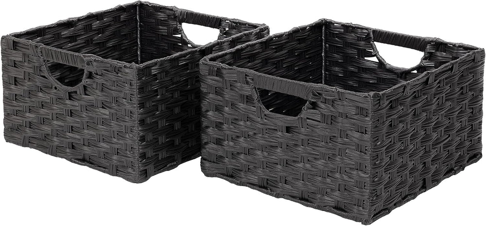Seville Classics Premium Handwoven Portable Laundry Bin Basket with Carrying ...