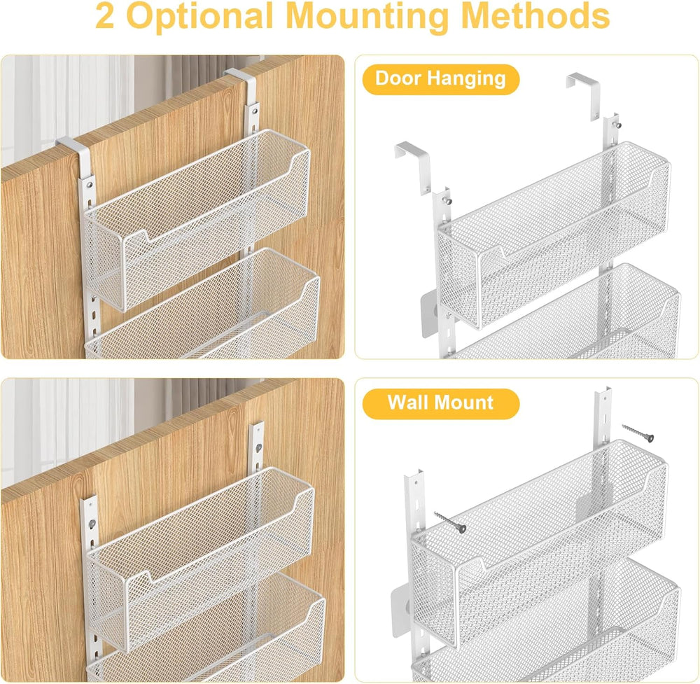 VyGrow Over the Door Organizer, 8-Tier Pantry Organizer with Fully Enclosed M...