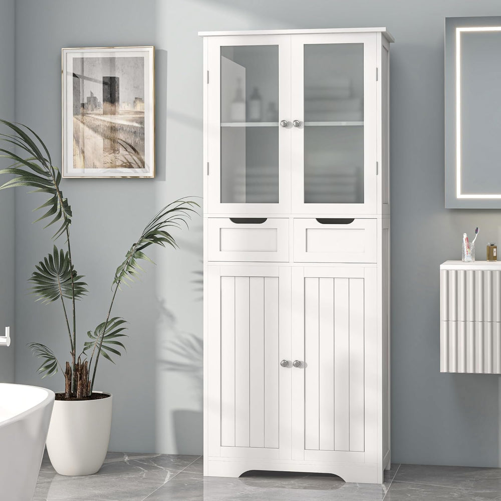 Betterhood 67" Tall Bathroom Storage Cabinet, Freestanding Bathroom Cabi...