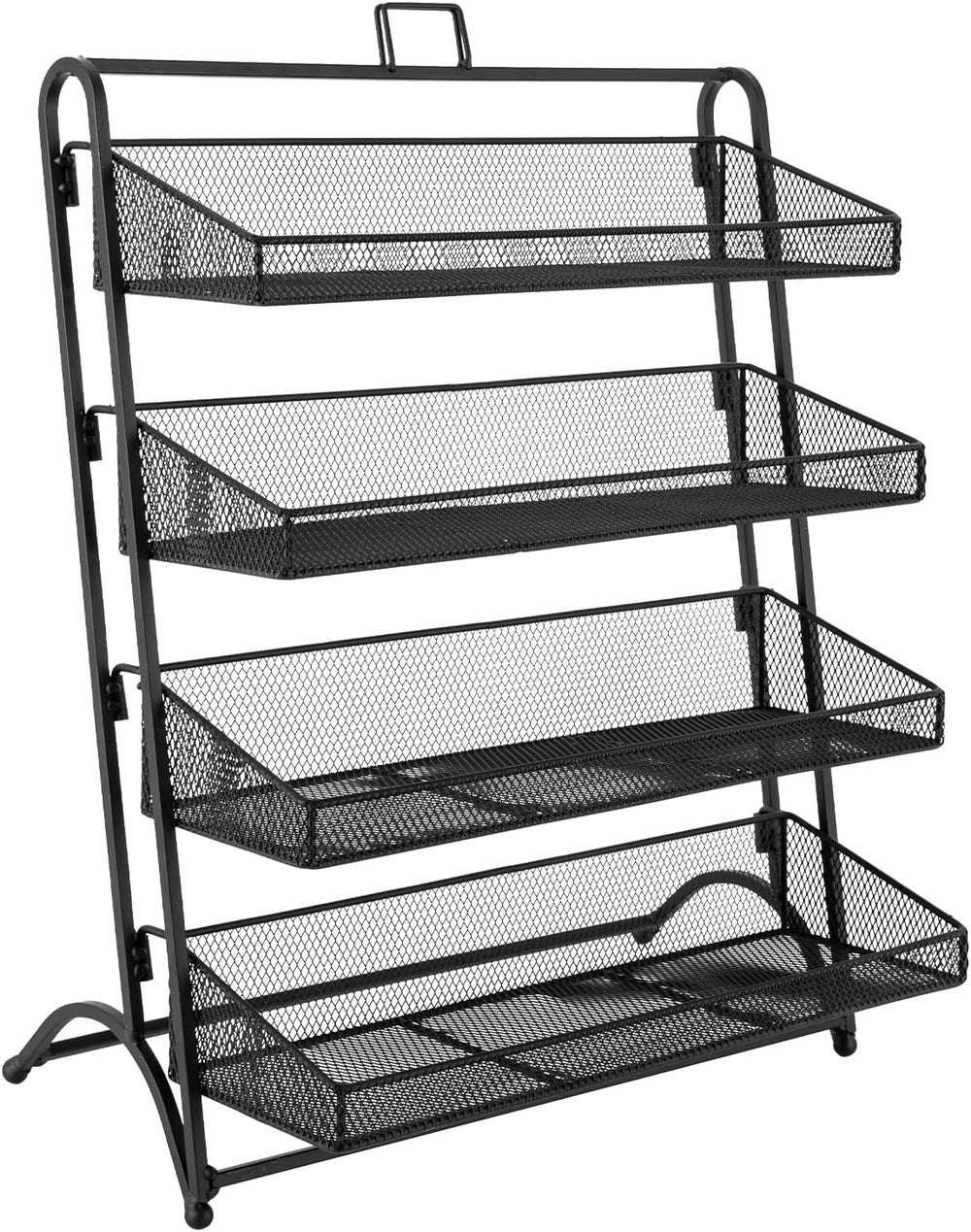 4 Tiers Retail Candy Display Rack, Counter Groceries Display Shelf Snack Stan...