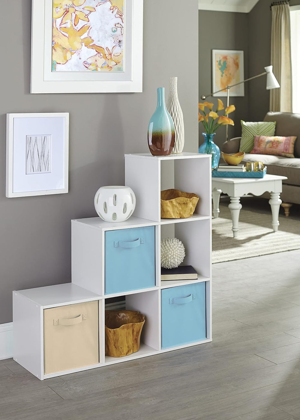 ClosetMaid Cubeicals 3-2-1 Cube Storage Shelf Organizer Bookshelf, 3 Tier, St...