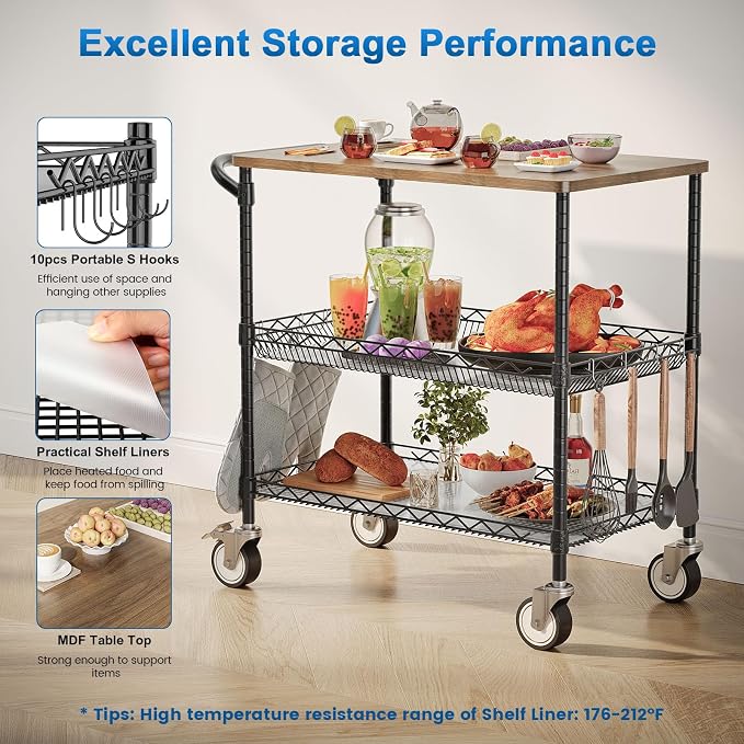 Leteuke Rolling Kitchen Carts