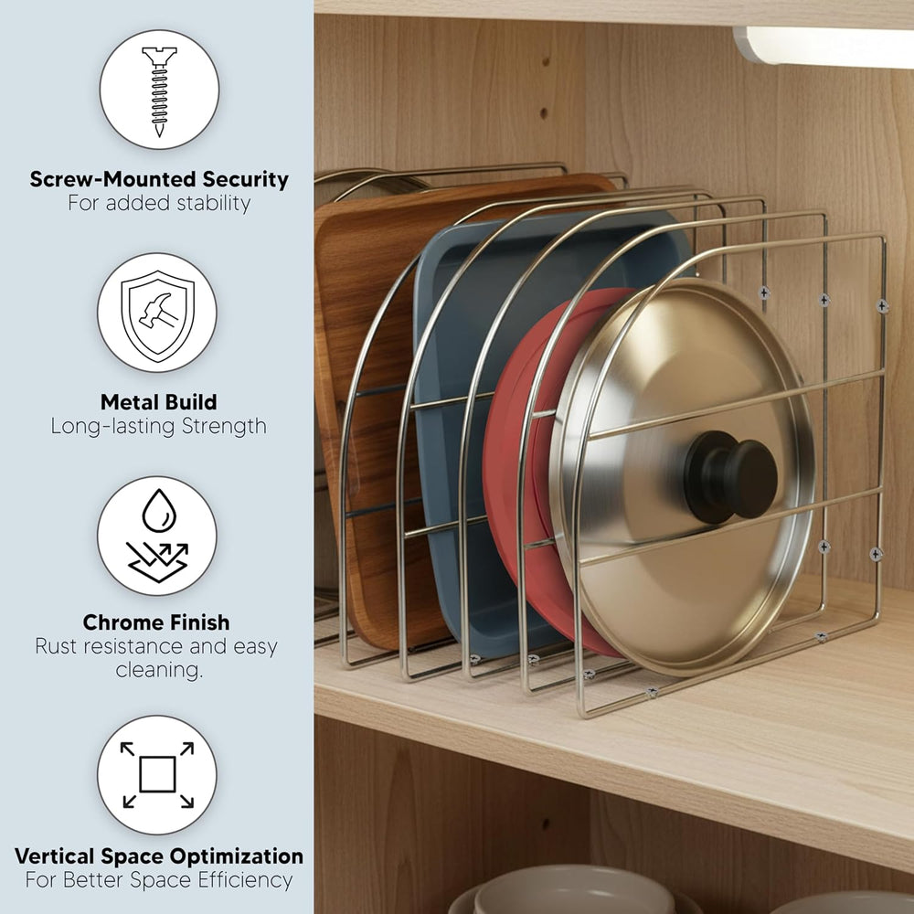 HOLDN’ STORAGE Cabinet Shelf Dividers, 16.5" W x 12" H, 6 Pack