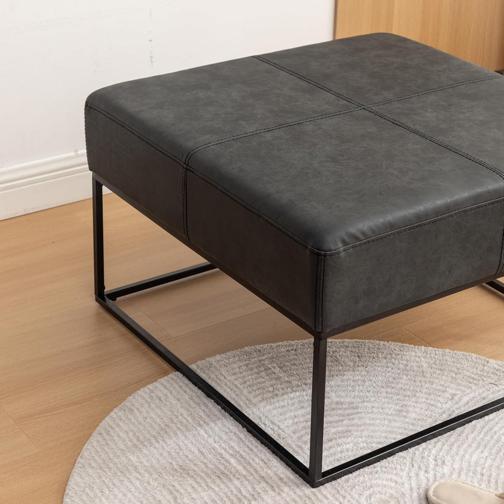 Modern Square Coffee Table, Farmhouse Ottoman for Living Room, Large Vintage ...