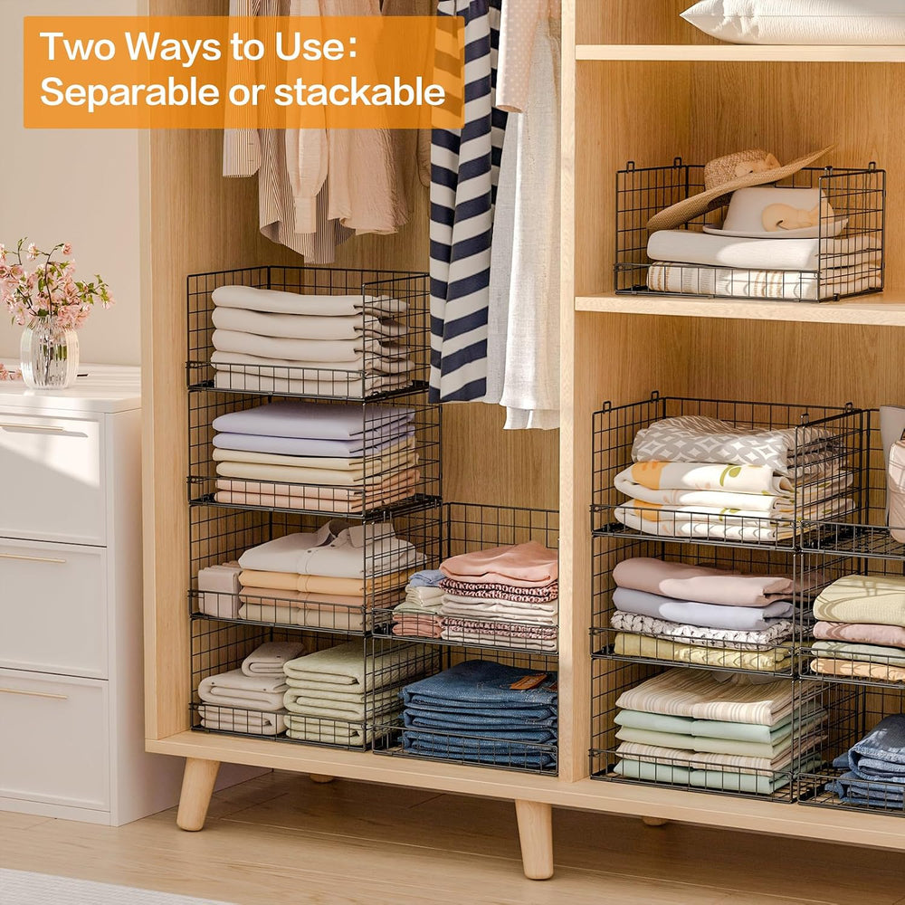 Yociyoga 6-Tier Stackable Closet Organizers and Storage Shelves, Closet Shelf...