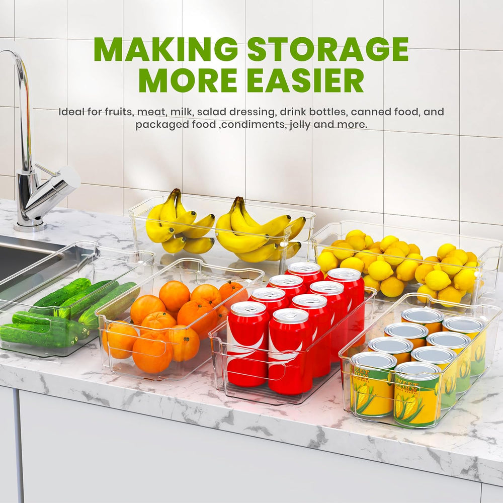 Utopia Home - Fridge & Refrigerator Organizer Bins (8 Pack), Clear Stacka...