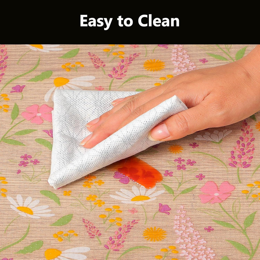 INNOLITES Shelf Liner for Kitchen Cabinet, Floral Drawer Liner Non-Adhesive