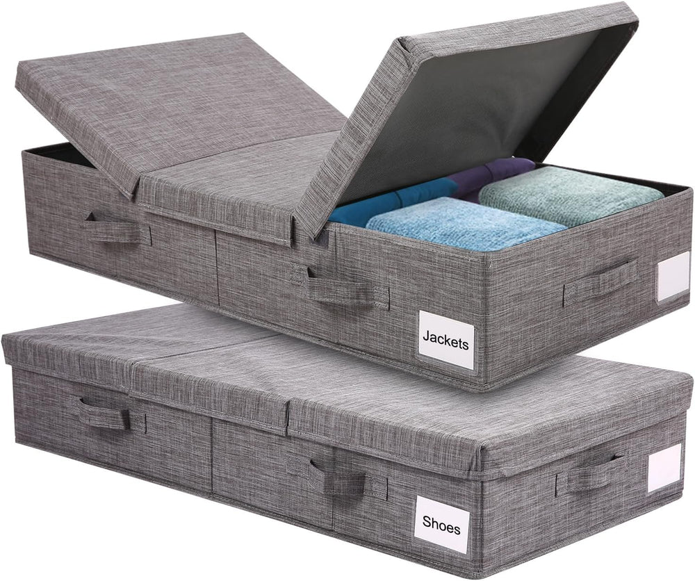 2 Pack Underbed Storage Containers Bin with Lids,32in Large Underbed Storage ...