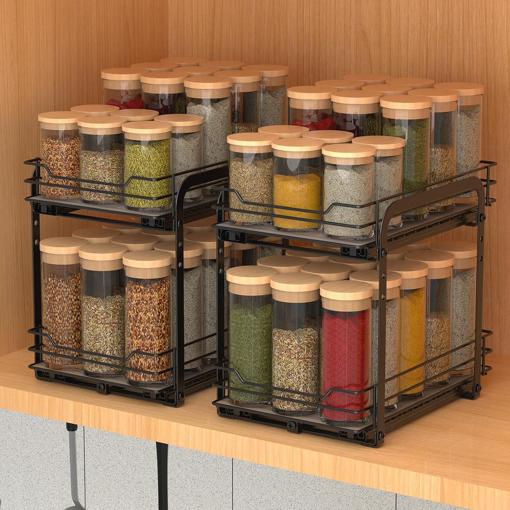 BOIVSHI Spice Rack, Pull Out Spice Racks Organizer for Cabinet, Height Adjust...