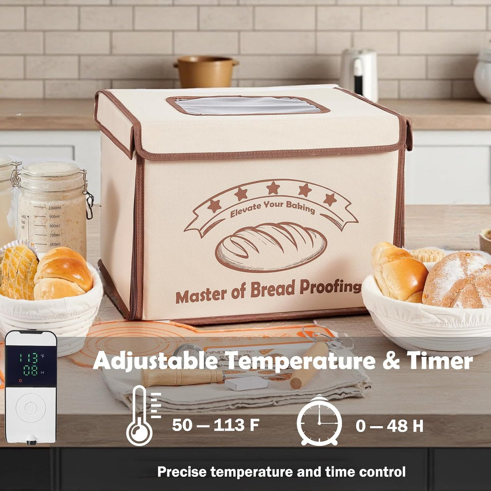 Bread Proofing Box Folding with 50-113℉ Temp Control & 48H Timer Warming