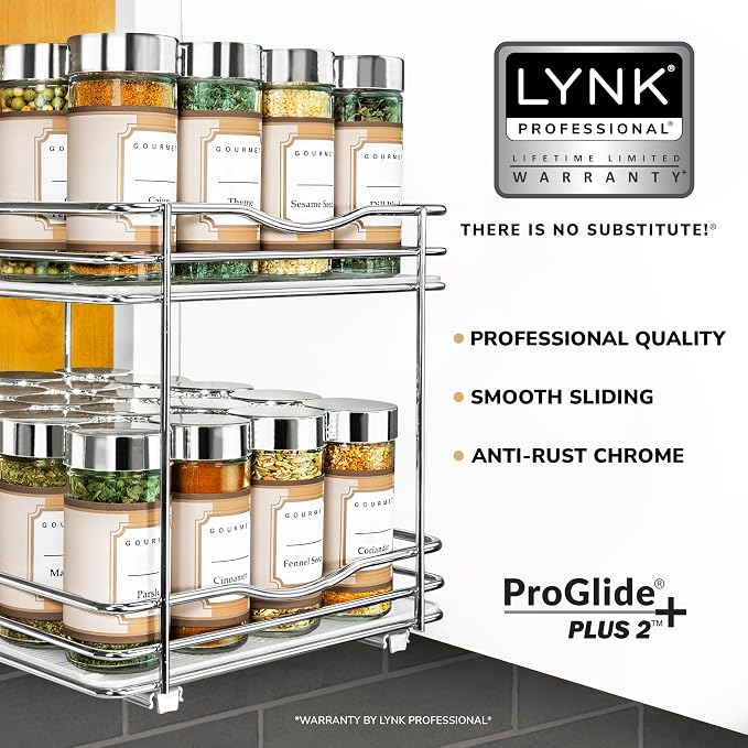 LYNK PROFESSIONAL® Pull Out Spice Rack Organizer