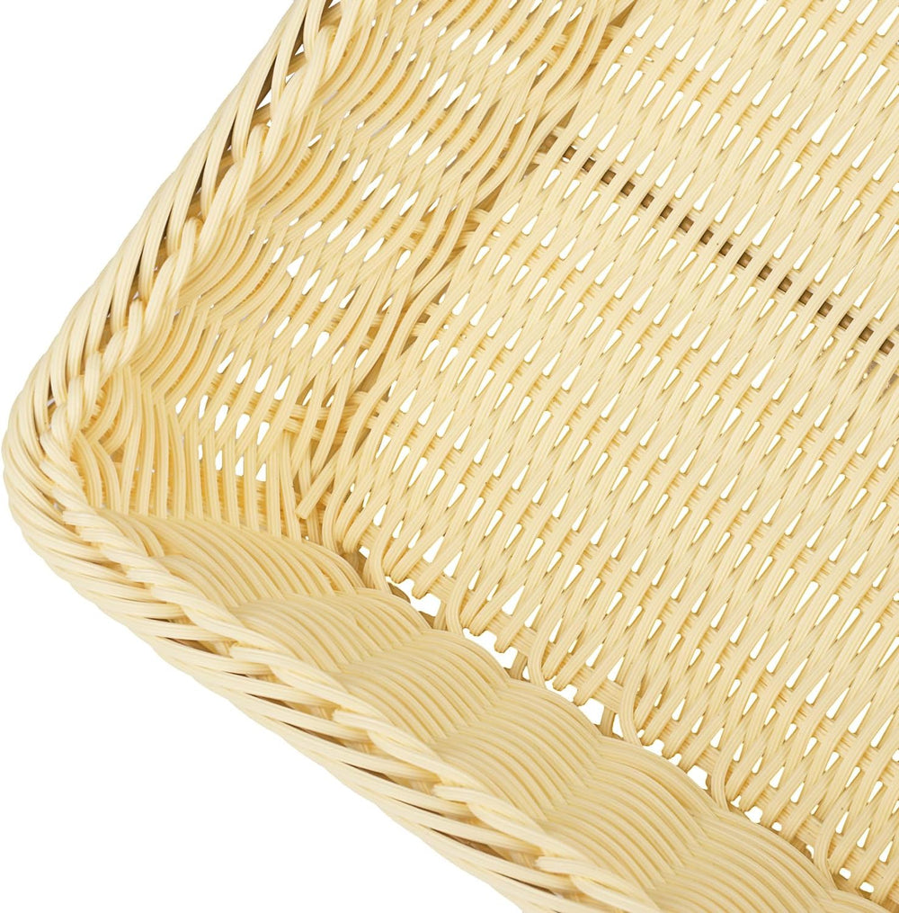 GNIEMCKIN 3 PCS 16 Inch Wicker Bread Basket, Woven Serving Basket for Restaur...
