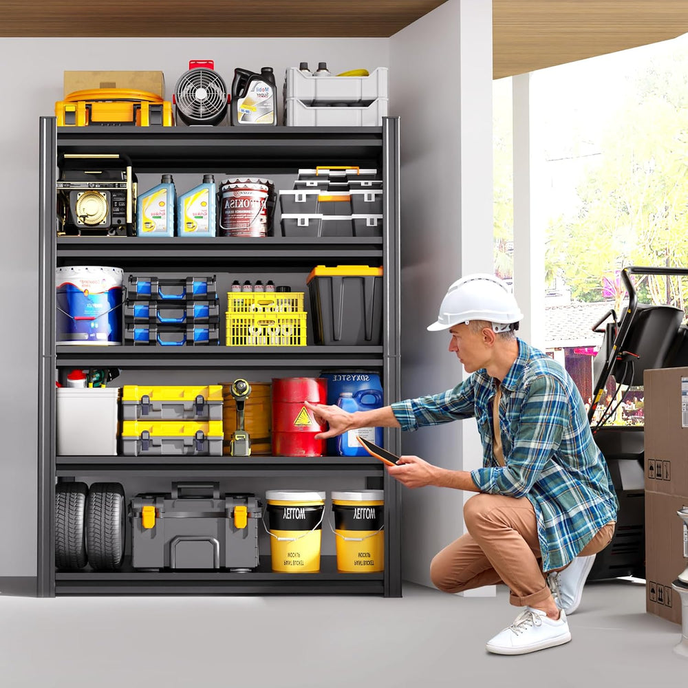 Set of 2 Heavy Duty Garage Shelving Unit, 71.2" H x 35.4" W x 16&qu...