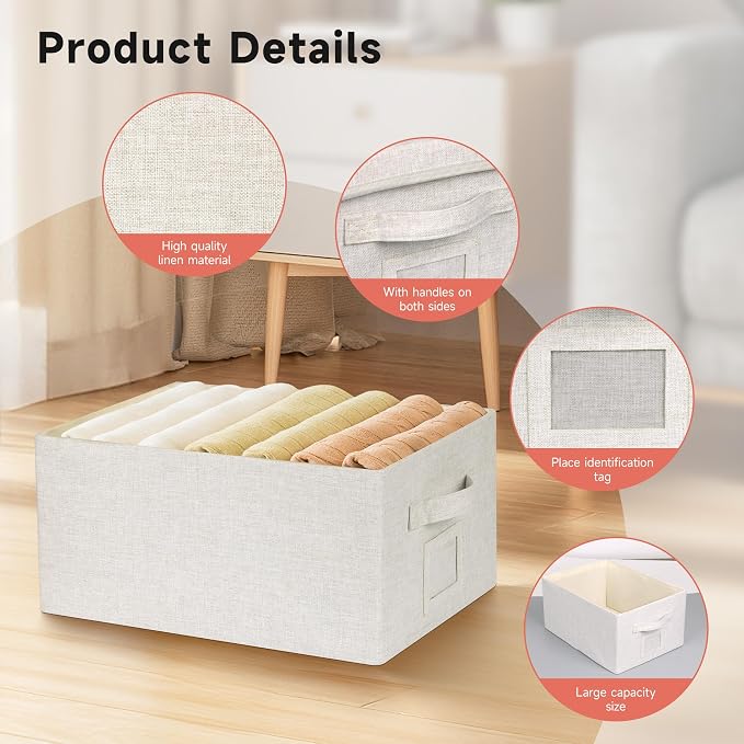 Large 17''x12'' Quart Collapsible Stackable Storage Bins