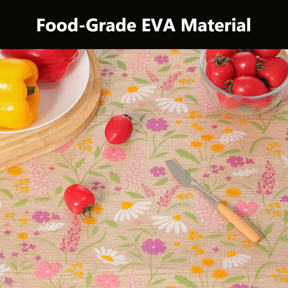INNOLITES Shelf Liner for Kitchen Cabinet, Floral Drawer Liner Non-Adhesive