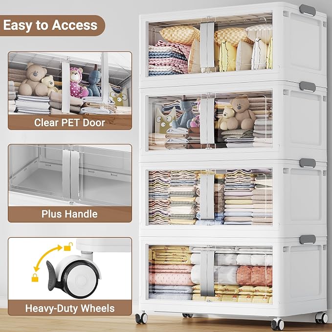 BROVIEW 800QT Stackable Storage Bins
