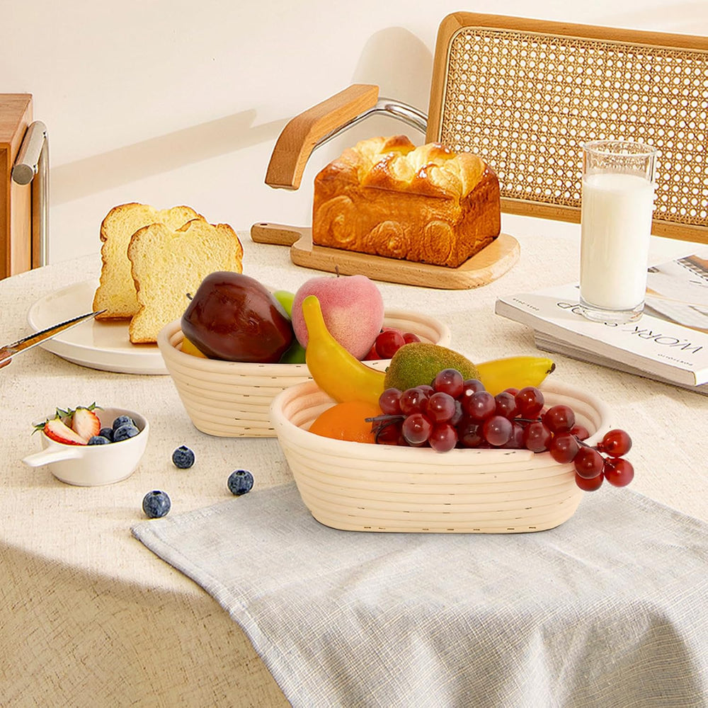 Nisorpa 10 Set Oval Banneton Bread Proofing Basket,10 Inch