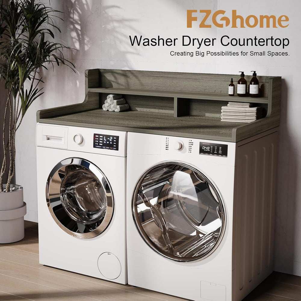 Washer Dryer Countertop, 54" x 27.55" 2-Tier Washer Dryer Topper wi...