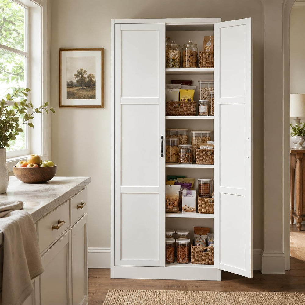 71” Metal Kitchen Pantry Storage Cabinet with Adjustable Shelves