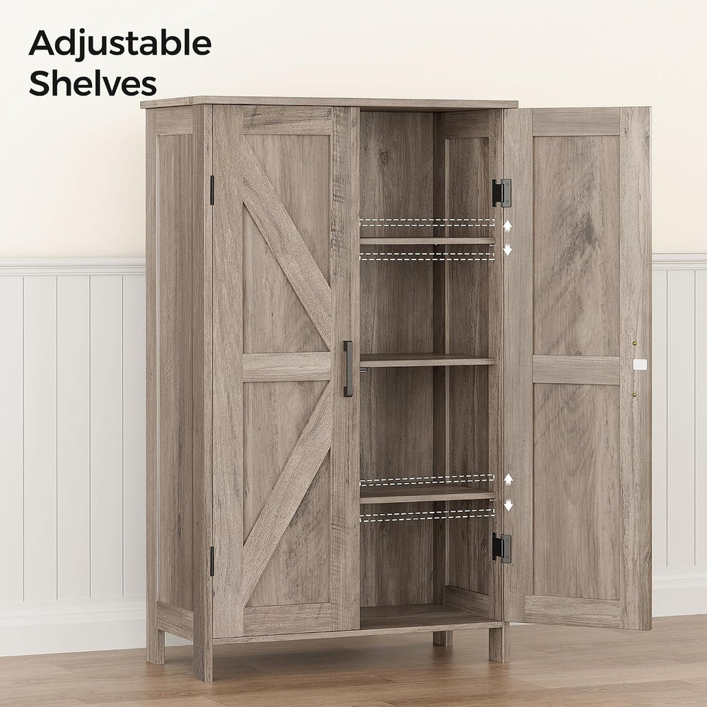 Homleke 43.3" H Farmhouse Bathroom Storage Cabinet with Adjustable Shelves