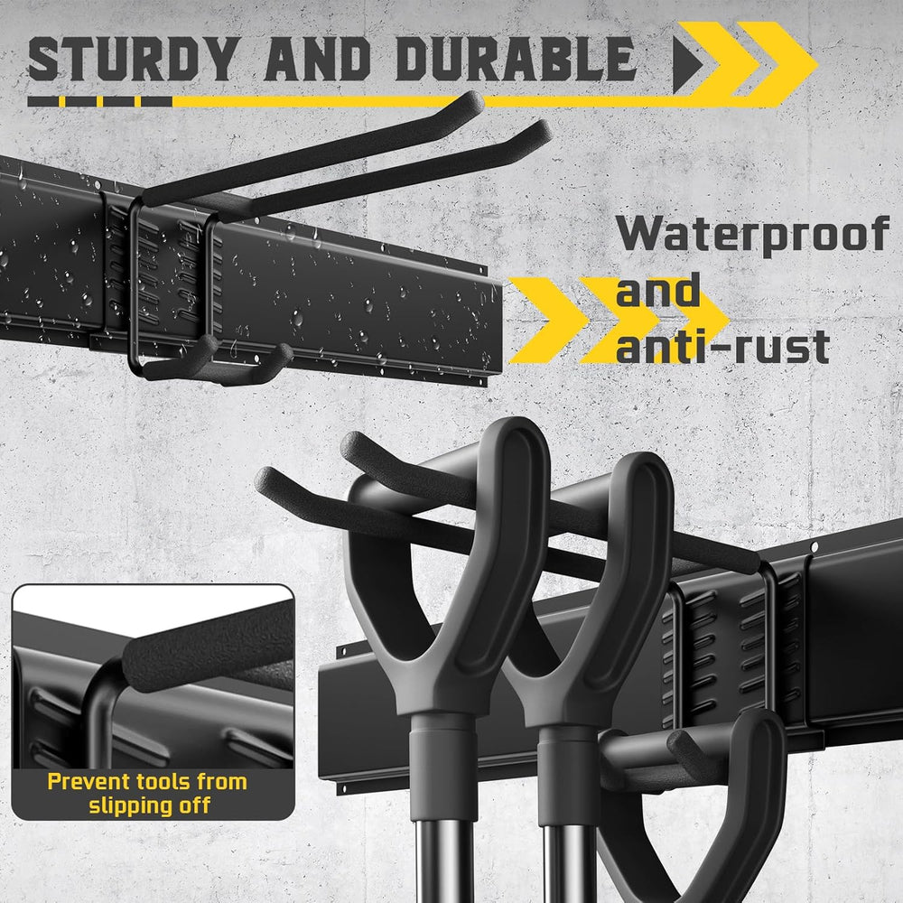 64" Garage Wall Tool Organizer, 900 Lbs Heavy Duty Steel Garden Tool Sto...