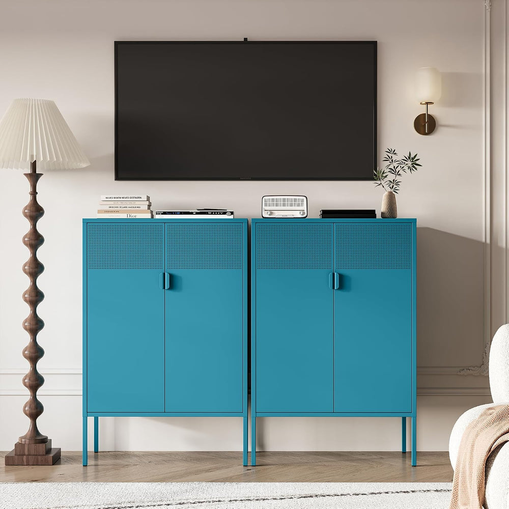 Chshin Metal Storage Cabinet,Kitchen Pantry Storage Cabinets with Doors,Buffe...