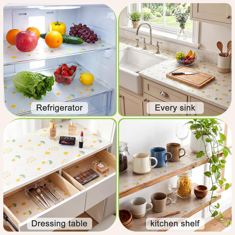 Beautysaid Shelf Liner Non Adhesive — EVA Drawer & Cabinet Liner, Waterpr...