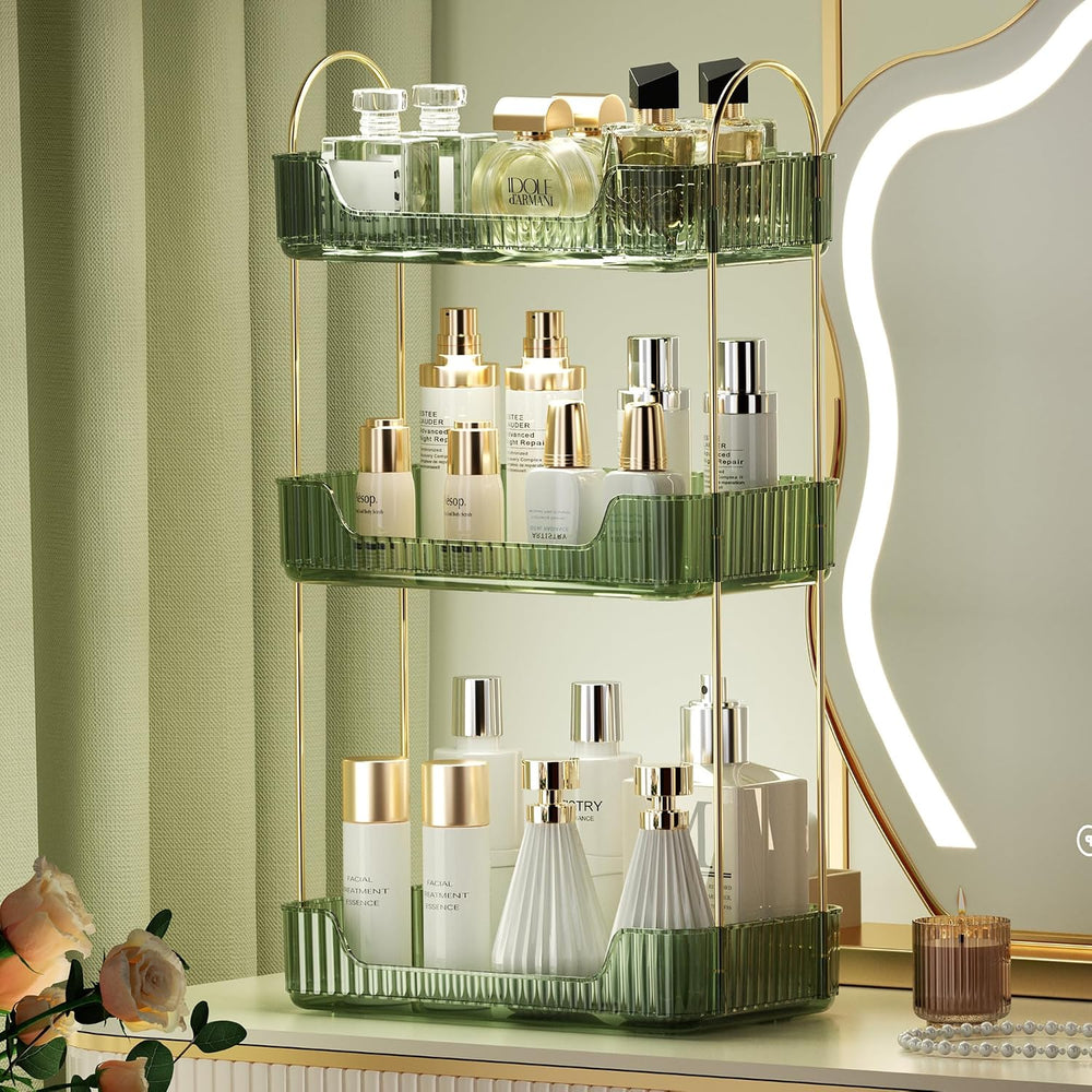 Akinbas 3 Tier Bathroom Organizer Countertop Makeup Perfume Tray Skincare Org...
