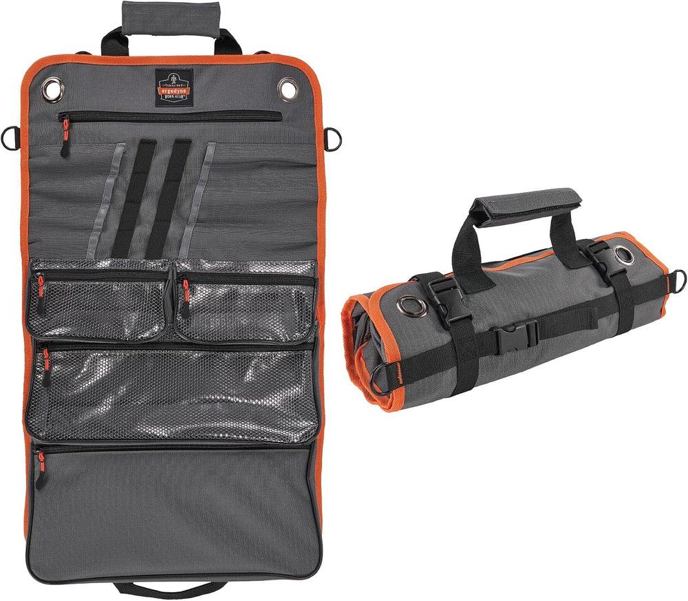 Ergodyne Arsenal 5874 Roll Up Tool Bag with Clear Zippered Pockets, Tool Orga...