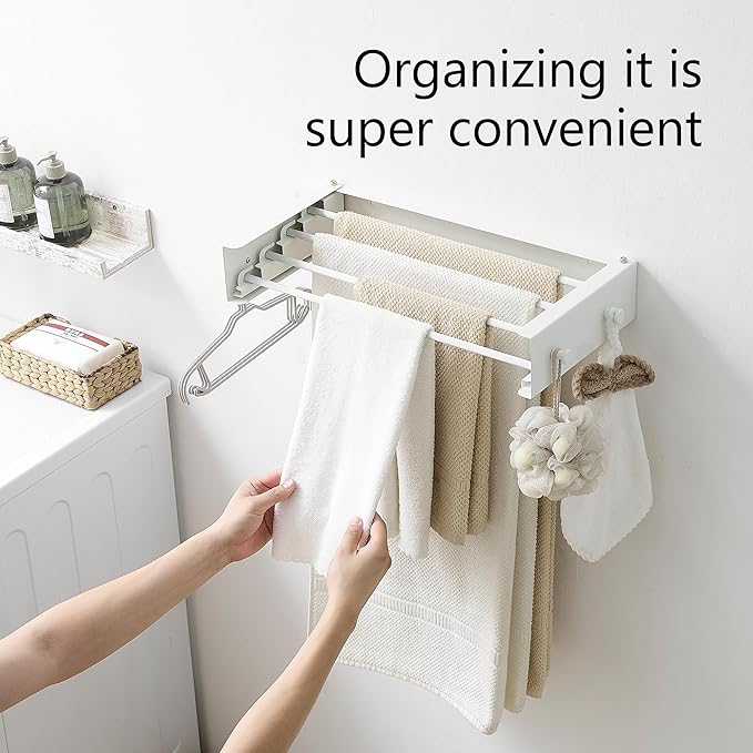 Clothes Drying Rack, Laundry Hanger Dryer Rack, Wall Mounted Drying Rack