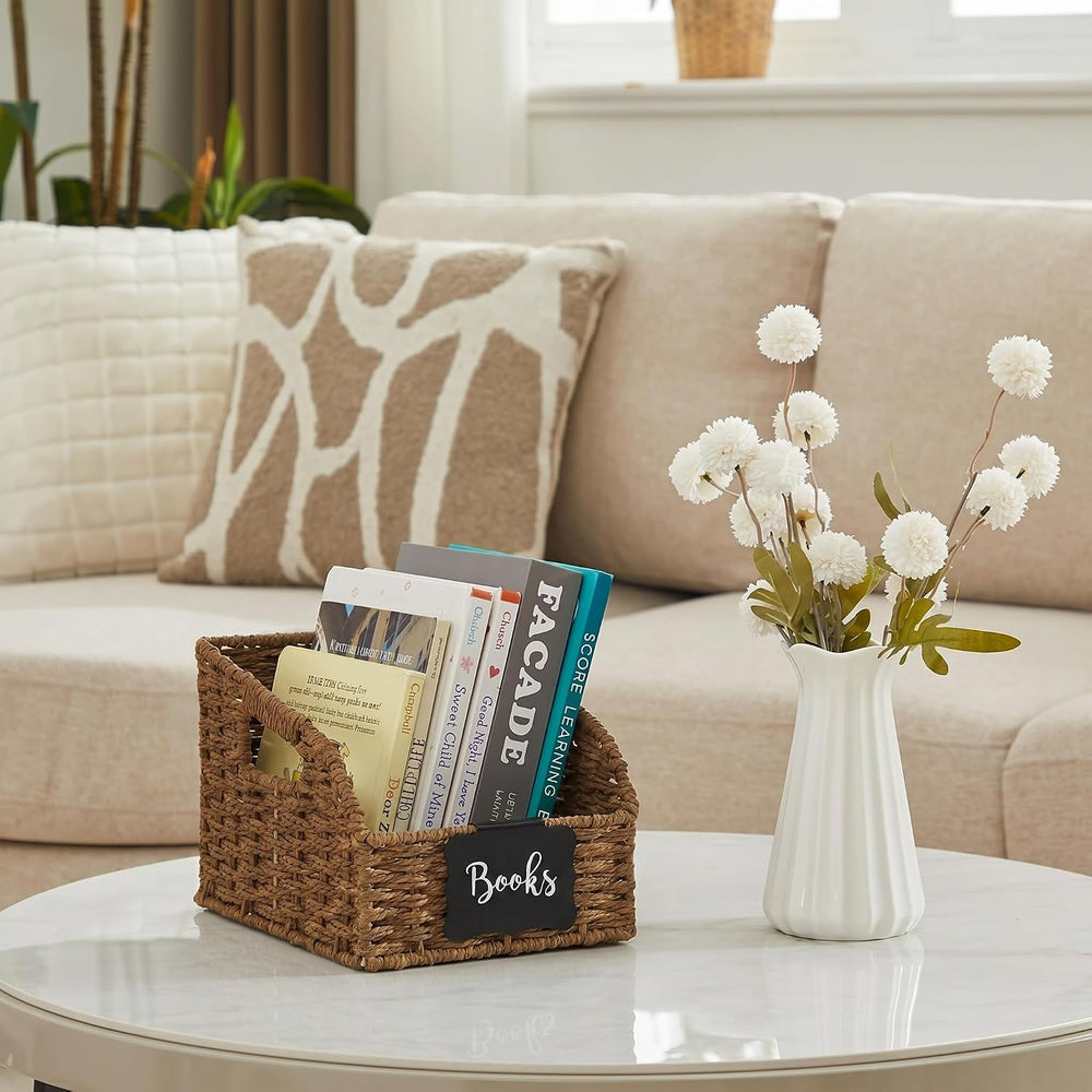 Pantry Baskets for Organizing,Wicker Storage organizers,3Pack,Brown