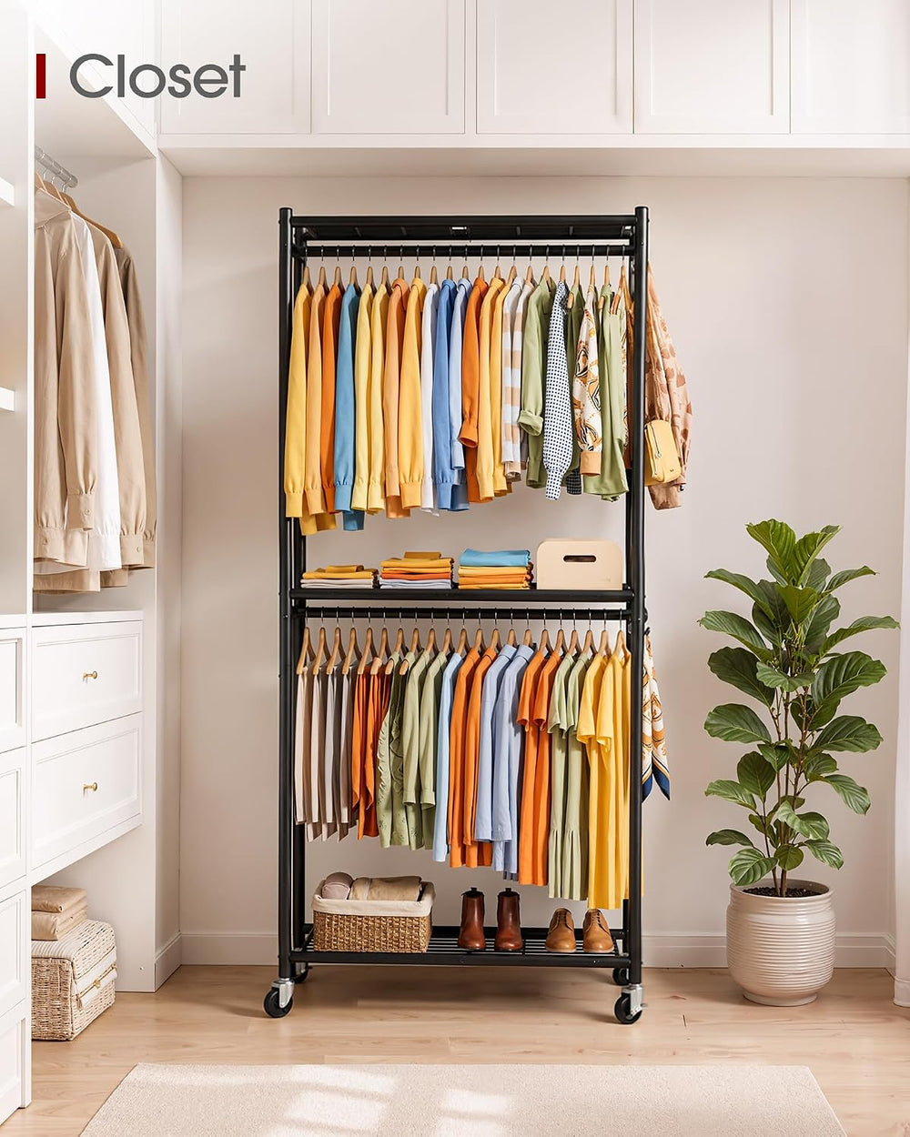 Sakugi Clothes Rack - 33.0" x 12.2" x 79.5" Clothing Rack with...
