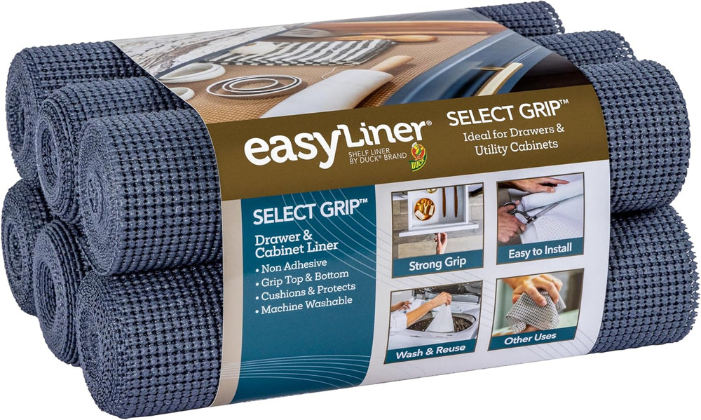 EasyLiner Select Grip Shelf Liner, Easy to Install & Cut to Fit, Non Slip...