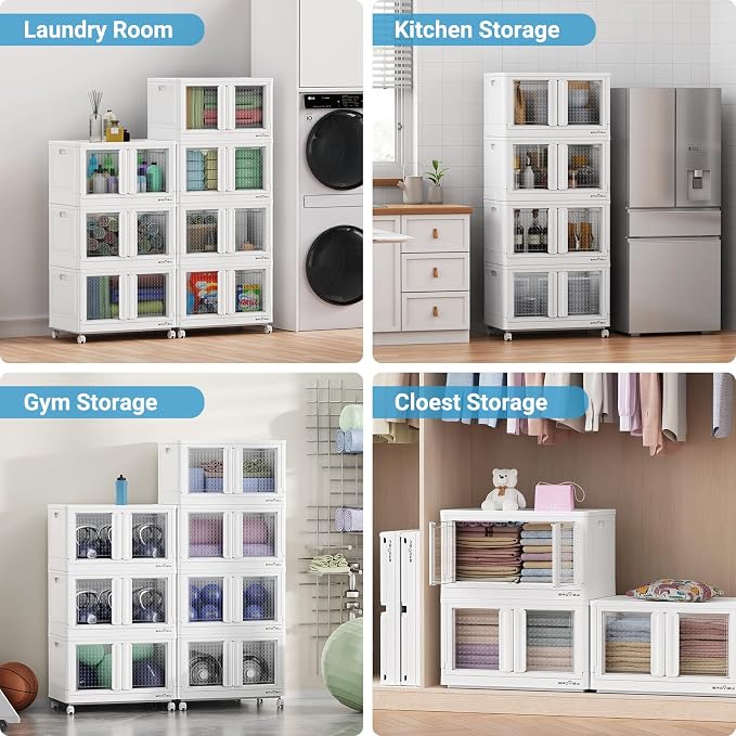 BROVIEW 400Qt Stackable Storage Bins