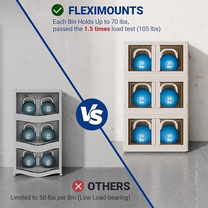 FLEXIMOUNTS 152 QT Stackable Storage Bins