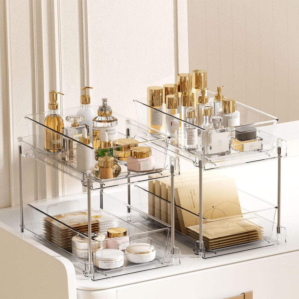 Vtopmart 8 Pack Pull Out Bathroom Under Sink Organizer (S-Standard)