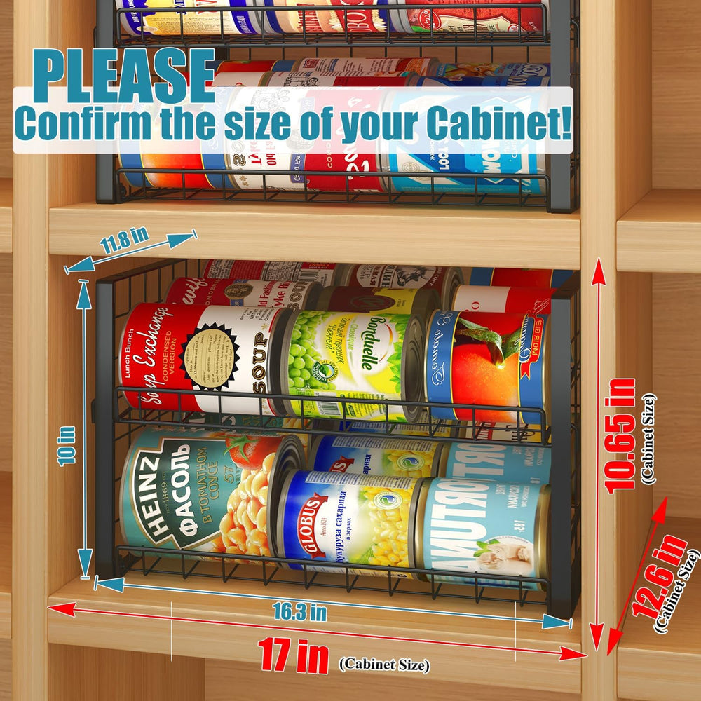 JKsmart 2-Tier Stackable Can Rack Organizer for Pantry, Adjustable Can Dispen...