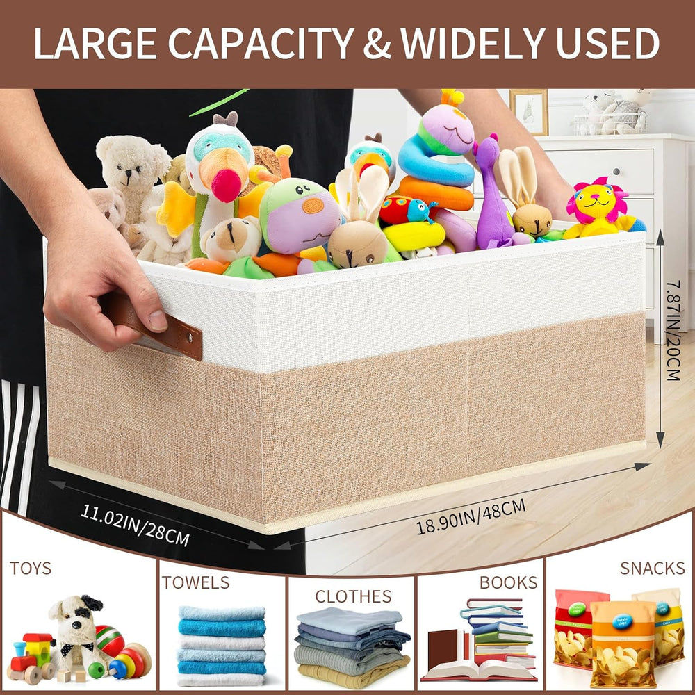 6 Pack Fabric Storage Bins, Large Storage Baskets for Shelves