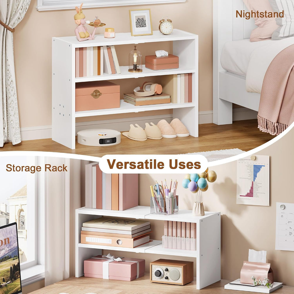 Hoctieon 3-Tier Expandable Shoe Shelf, Adjustable Shoe Shelf Storage Organize...