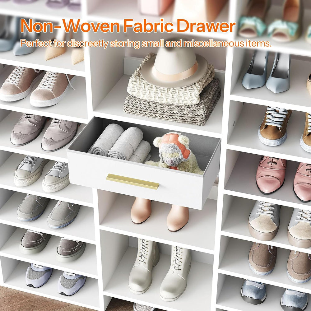 HOOBRO 10 Tier Shoe Rack Tall, 47" Large Wooden Shoe Rack Organizer, 61&...