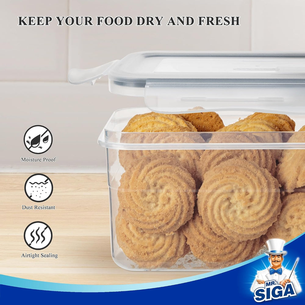 MR.SIGA 12 Pack Airtight Food Storage Container Set for Pantry Organization