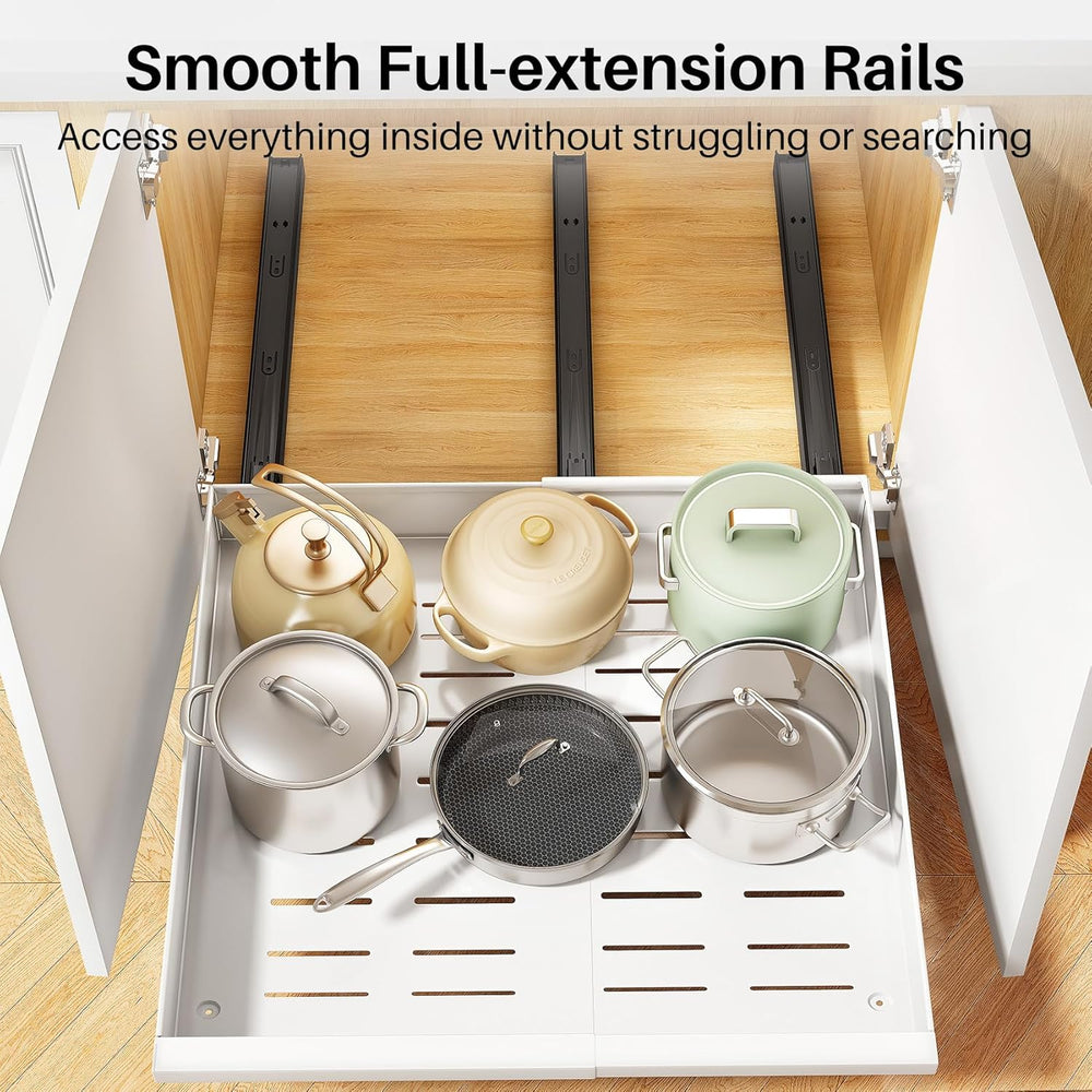 Pull out Cabinet Organizer, 1-Pack Expandable(13.6"-24") Silde out ...