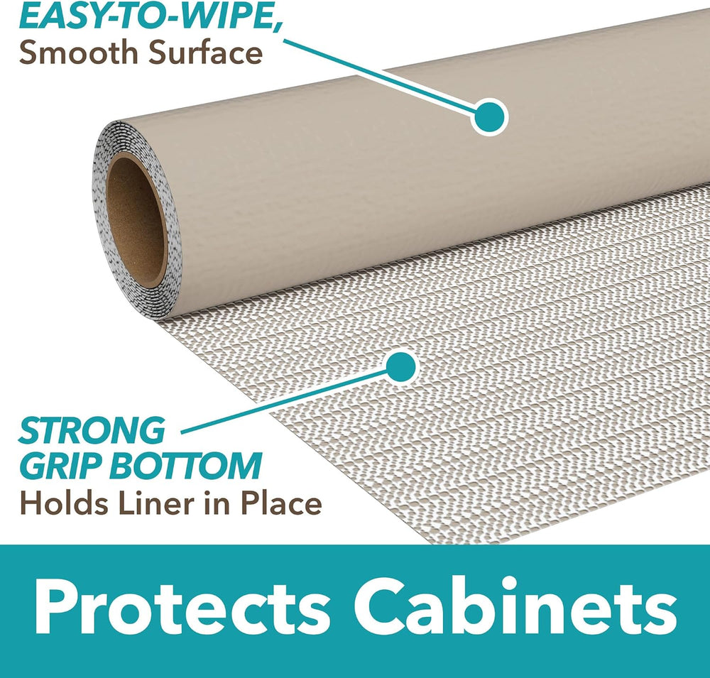 Smooth Top EasyLiner for Cabinets & Drawers, Easy to Install, Shelf Paper...