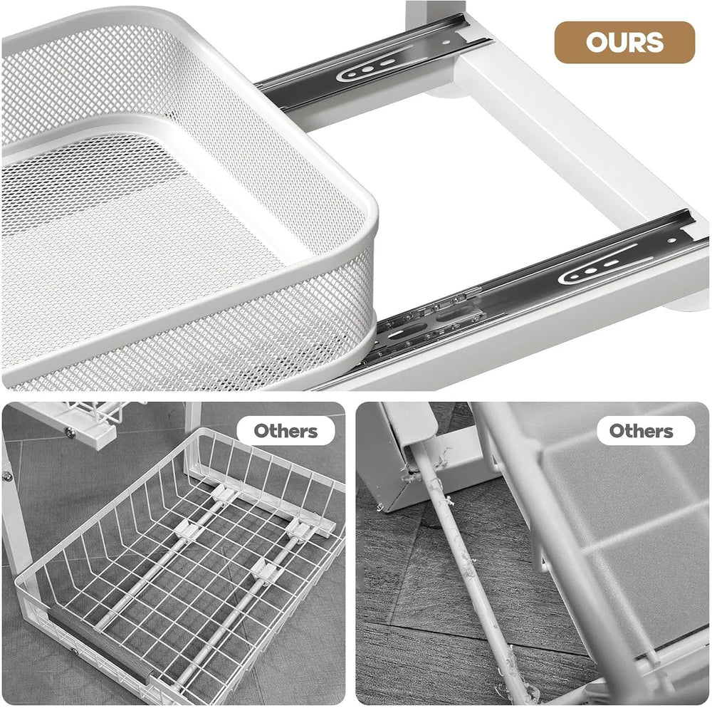 2-Pack 21.3 IN Depth Under Sink Organizer With Next-Gen Ball-Bearing Slides,S...